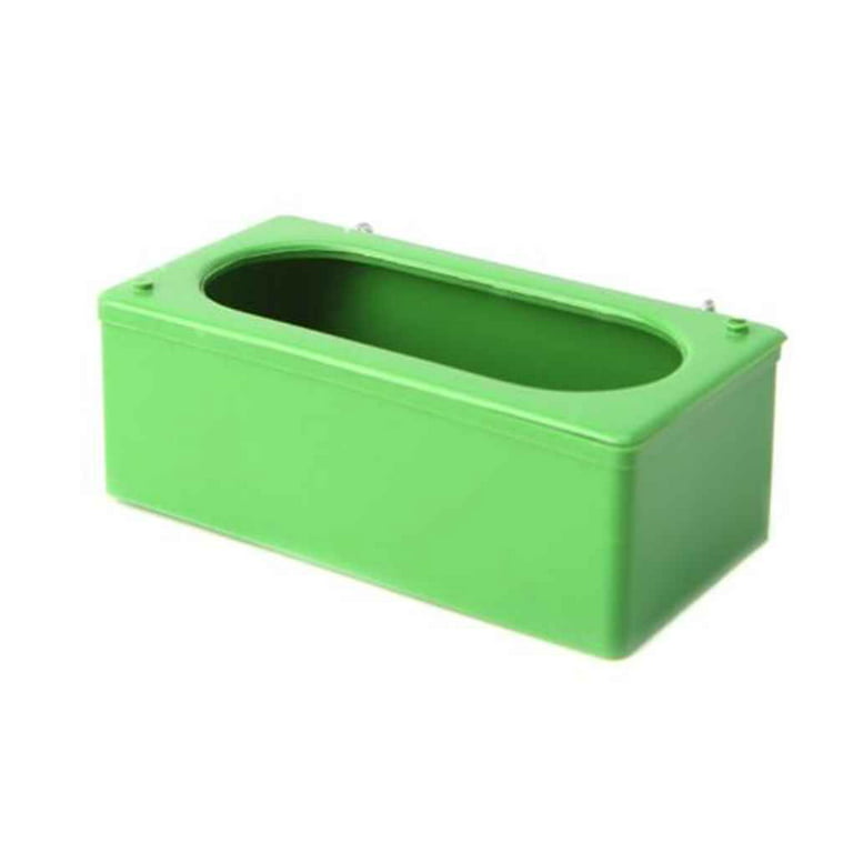 Plastic Green Food Water Bowl Cups Parrot Bird Pigeons Cage Cup Feeder Feeding_